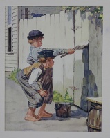 313-8909 Hannibal MO - Norman Rockwell - 'Painting the Fence'